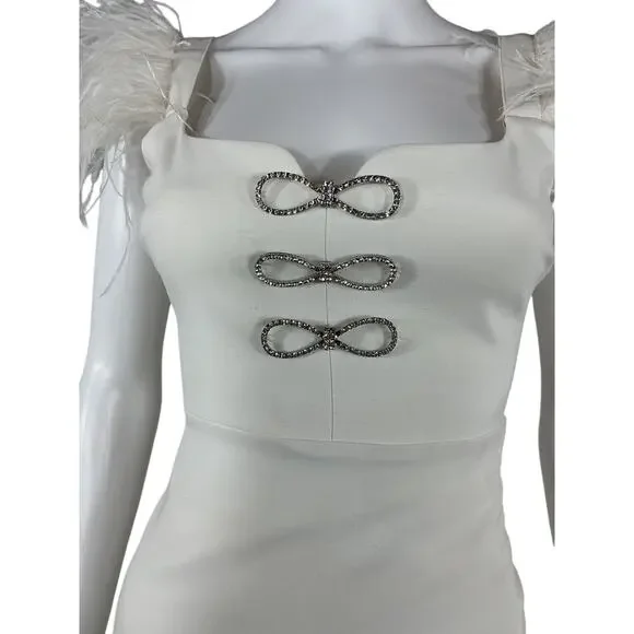 Likely Embellished Cream Rizzo Dress Size 00